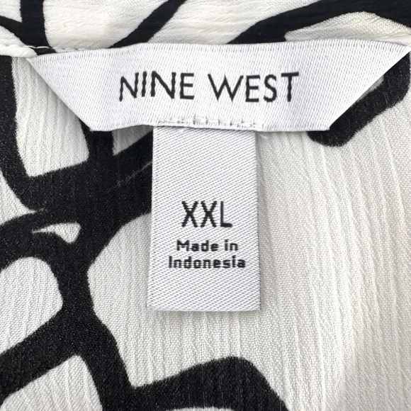 NWT Nine West Ruffle Sleeveless Blouse, Size XXL - Picture 12 of 13